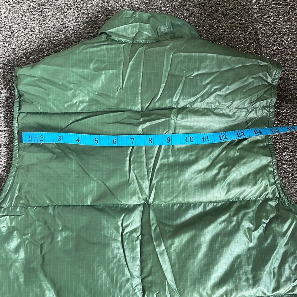 Vintage LL Bean Goose Down Vest - Army Green size Small - Picture 6 of 8